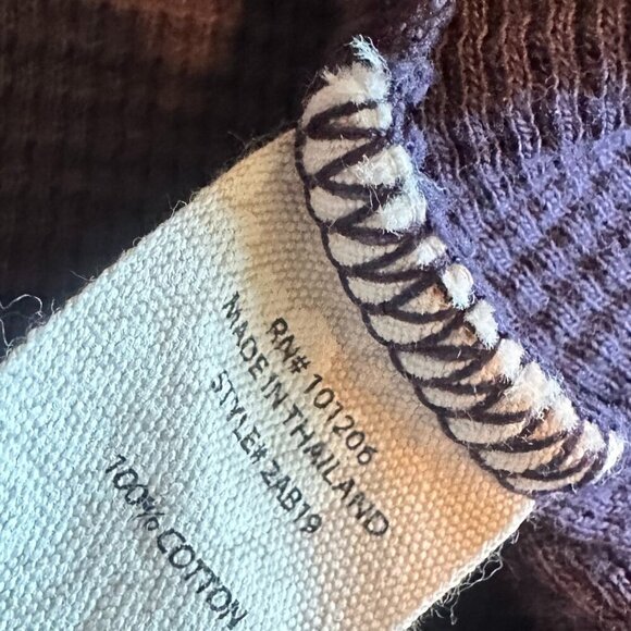 Soft Surroundings Take Two Textured Waffle Knit Tunic Top Purple Size XL Women's - Picture 11 of 12